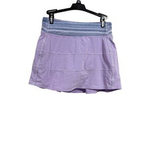 Lululemon Pace Rival Skirt in Lilac / Wave Twist‎ Lilac Caspian Blue Size 4 Tall